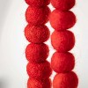 Sullivans 6'2" Ruby Red Wool Ball Garland - 2 of 3