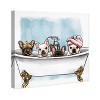12" x 12" Frenchies In The Tub Canvas Wall Art by Oliver Gal: Modern Home Decor - 4 of 4