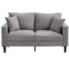 NicBex Corduroy Loveseat Sofa,Sofa with Wooden Frame and 2 Pillows,Modern Upholstered Sofa for Living Room,Office - 4 of 4