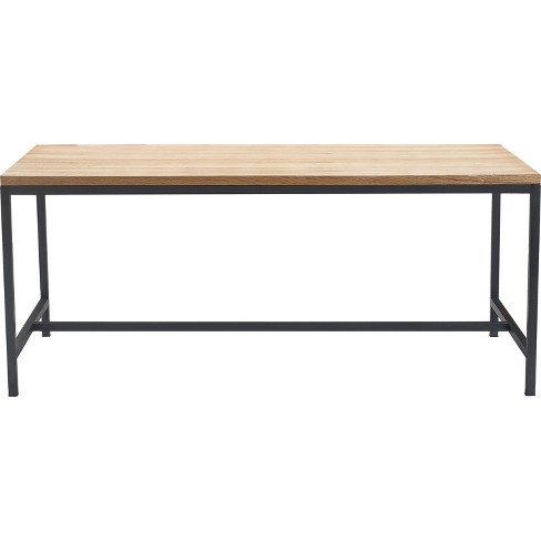 Wood and metal counter best sale height table