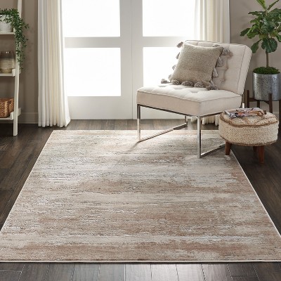Modern Rustic Abstract 3'11" x 5'11" Gray Synthetic Area Rug
