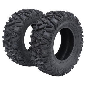 2PCS 26x9-12 ATV/UTV Tires, 26x9x12 6 PR Rubber Mud Trail Off-Road Tire, 16mm Tread Depth, 410 LBS Loading Capacity - 1 of 4