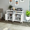 INFURNIC Decorative Storage Cabinets, Stylish and Functional Storage for Every Room, Bedroom, Living Room, Kitchen, White,47.8”*14”*31.9" - 4 of 4