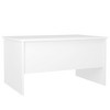 vidaXL Modern Coffee Table - Engineered Wood, White, Rectangular Shape, 31.5"x19.7"x16.7" Size, Easy Assembly - 4 of 4