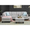 VYNXARIA 98inch Wide Left Hand Facing Sofa & Chaise with Ottoma£¬Light Gray - 3 of 4