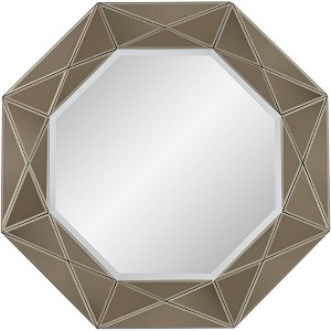 Possini Euro Design Possini Euro Aubrey 33" x 33" Champagne Beveled Wall Mirror - 1 of 4