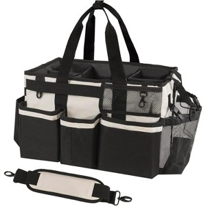 Wearable Cleaning Caddy Organizer with Handle & Shoulder Straps, Tool Bag with 4 Foldable Dividers for Under Sink & Car Cleaning - 1 of 4