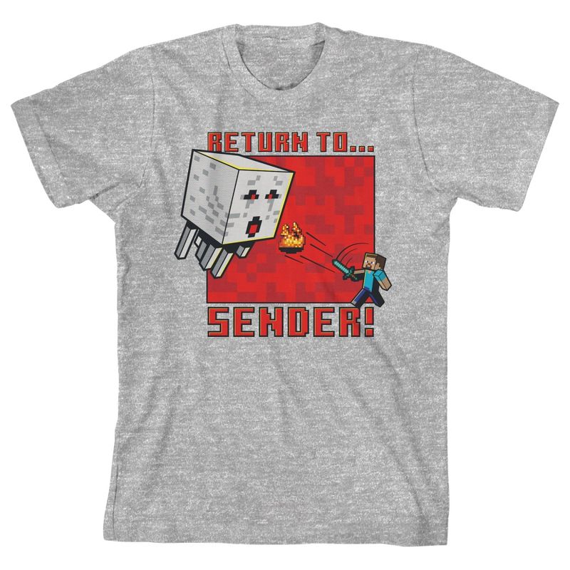 Minecraft Return to Sender Youth Athletic Heather Graphic Tee, 1 of 2