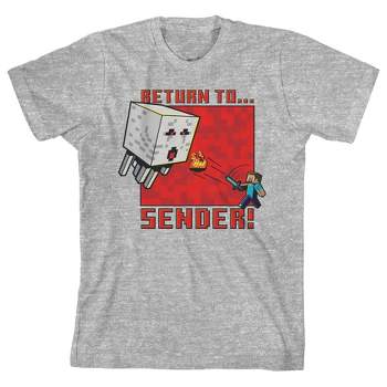 Minecraft Return to Sender Youth Athletic Heather Graphic Tee
