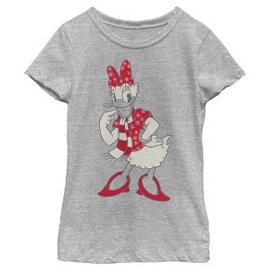 Girl's Mickey & Friends Daisy Duck Festive Outfit T-Shirt - 1 of 4