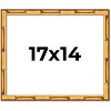PosterPalooza | 17x14 Thin Bamboo Picture Frame, UV Acrylic, 2 Finishes - Gold and Brown - 2 of 4