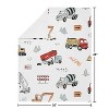 Sweet Jojo Designs Boy Baby Security Blanket Construction Truck Red Blue and Grey - image 3 of 4