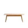 Center table Low Table 100% solid wood Top plate Desk Coffee table Study desk Work from home Easy to assemble with storage shelf - 3 of 4