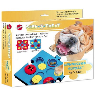 Spot Seek-A-Treat Flip 'N Slide Connector Puzzle Interactive Dog Treat and Toy Puzzle
