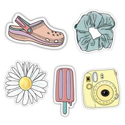 Big Moods Sunny Vibes Vsco Aesthetic Sticker Pack 5pc : Target