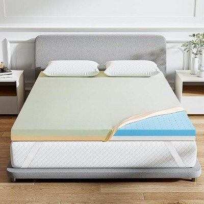 BAFODE 2 Inch Mattress Topper King Memory Foam, Firm Bed Foam Mattress Topper with Remover Soft Cover, High Density Memory Foam Mattress Pad