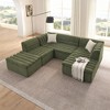 135'' Chenille Modular U-Shaped Sectional Sofa with Chaise and Movable Ottoman - 3 of 4
