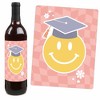 Big Dot of Happiness Groovy Grad - Hippie Graduation Party Decorations for Women and Men - Wine Bottle Label Stickers - Set of 4 - 3 of 4