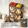 Lirago Brown Engineered Wood and Metal 4-Tier Storage Rack 29.1x12.2x55.1 Inch Fruit Vegetable Organizer - 3 of 4
