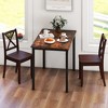 Tangkula Dining Chair Set of 4 Kitchen Side Chairs w/ Rubber Wood Legs & Cross Back - 3 of 4