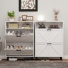 TiramisuBest 47.2" Rattan Shoe Storage Organizer: 2 Flip Drawers, 1 Storage Drawer & Bench, Ideal for Entryway and Hallway, Light Brown - 4 of 4