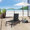 Outsunny Chaise Lounge Outdoor Pool Chair with Wheels, Five Position Recliner for Sunbathing, Suntanning, Steel Frame, Breathable Fabric - 2 of 4