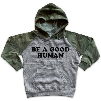 Gender Neutral Kids Be a Good Human Hoodie - Rivet Apparel Co.