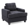 Transitional Upholstered Accent Chair with Saddle Arms - 2 of 4