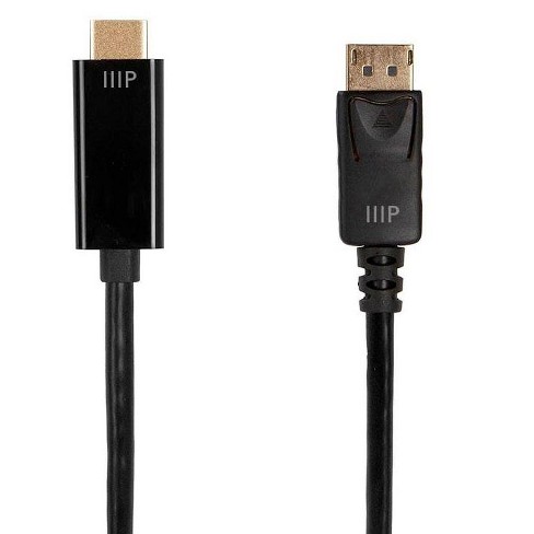 Monoprice DisplayPort to HDTV Cable - 2 Meter - Black | 4K@60Hz - Select Series - image 1 of 4