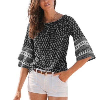Women's Flowy Off The Shoulder Top - LASCANA