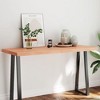 vidaXL Rectangular Table Top, Light Brown Oak Wood with Live Edge, Treated Surface - 2 of 4