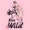 Girl's Lost Gods Run Wild Horse Wreath T-Shirt - 2 of 4