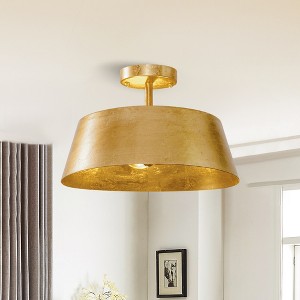IHOMEADORE 14.6" Gold Semi-Flush Mount Ceiling Lights - 1 of 4