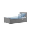 Max & Lily Twin Bed Frame with Trundle, Classic Solid Wood Platform Bed with Storage - 2 of 4