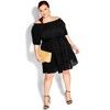 Women's Plus Size Fiesta Fringe Dress - black | CITY CHIC - 3 of 4