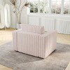 44'' Modular Accent Chair in Plush Faux Fur,Oversized Comfy Living Room or Bedroom Chair with Wide Seat and Flexible Layout–Maison Boucle - 3 of 4