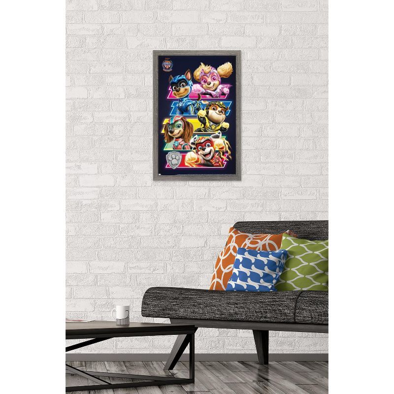 Trends International Paw Patrol: The Mighty Movie - Bars Framed Wall Poster Prints, 2 of 7