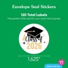 Big Dot of Happiness Class of 2026 Grad Party Envelope Seal Stickers, Round Circle Stickers to Seal Cards, Graduation Envelope Seals - 120 Count - 3 of 4