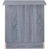 NicBex Nightstand with 3 Drawers,Bedside Table with Handles and  Gray/Brown finish,Modern Side Table for Bedroom,Living Room,Gray/Brown - 3 of 4