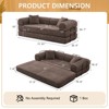 Dolonm Foldable Convertible Sofa Bed, Boneless Compression Mattress, Corduroy Sofa with Fixed Frame, Used for Living Room, Bedroom, and Office,Brown - 2 of 4