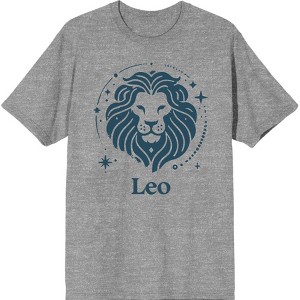 Leo Zodiac Sign Adult Crew Neck Short Sleeve Tee - 1 of 2