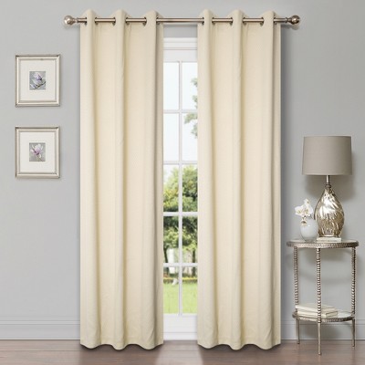 Whimsical Abstract Shimmer Room Darkening Semi-Blackout Curtains, Set of 2 by Blue Nile Mills