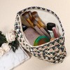 Unique Bargains Portable Travel Size Zipper Floral Corduroy Makeup Bag 1 Pc - 3 of 4