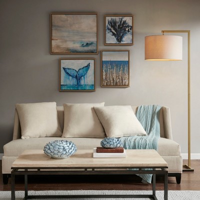 Blue Seascape Nature Vistas Framed Canvas Set of Four