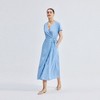 Reistor Womens Maxi Wrap Dress in Light Blue - 3 of 4