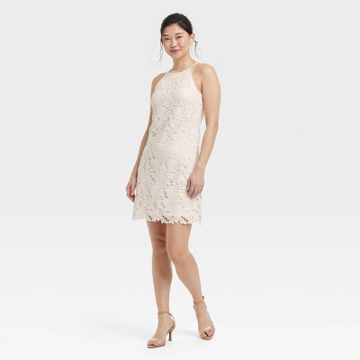 Women's Mini Scalloped Lace Dress - A New Day