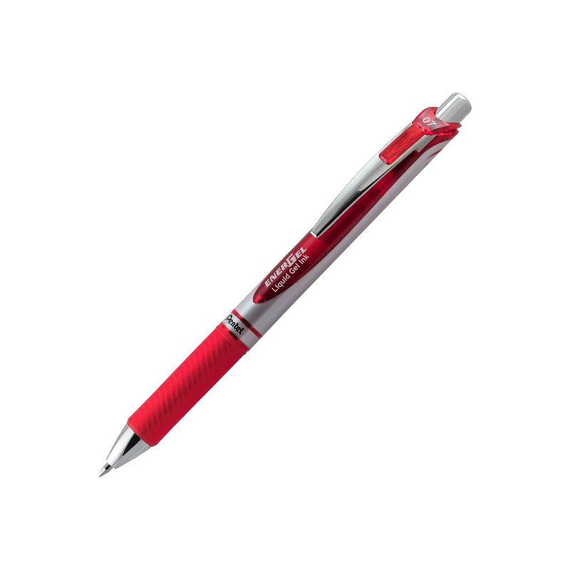 Pentel EnerGel RTX Retractable Gel Pen Medium Point 0.7mm Red Ink 3/Pack (BL77BP3B), 2 of 4