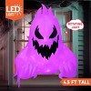 Joyfy 4.5 FT Tall Halloween Inflatable Outdoor Decoration, Inflatable Scary Ghost with Rotating LED for Halloween Window Yard Lawn Outdoor Decoration - 2 of 4