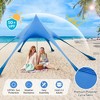 Costway 20 x 20 FT Beach Sunshade Canopy UPF50+ with Carry Bag & 8 Sandbags &  Shovel - 4 of 4