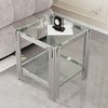 NicBex Modern 19.69" Square Coffee Table with Tempered Glass Top and Steel Frame for Living Room and Bedroom - 3 of 4